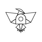 Markut Siyah Çizgisel İkon Logosu, PNG Formatında