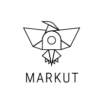 Markut Siyah Çizgisel Logosu, PNG Formatında