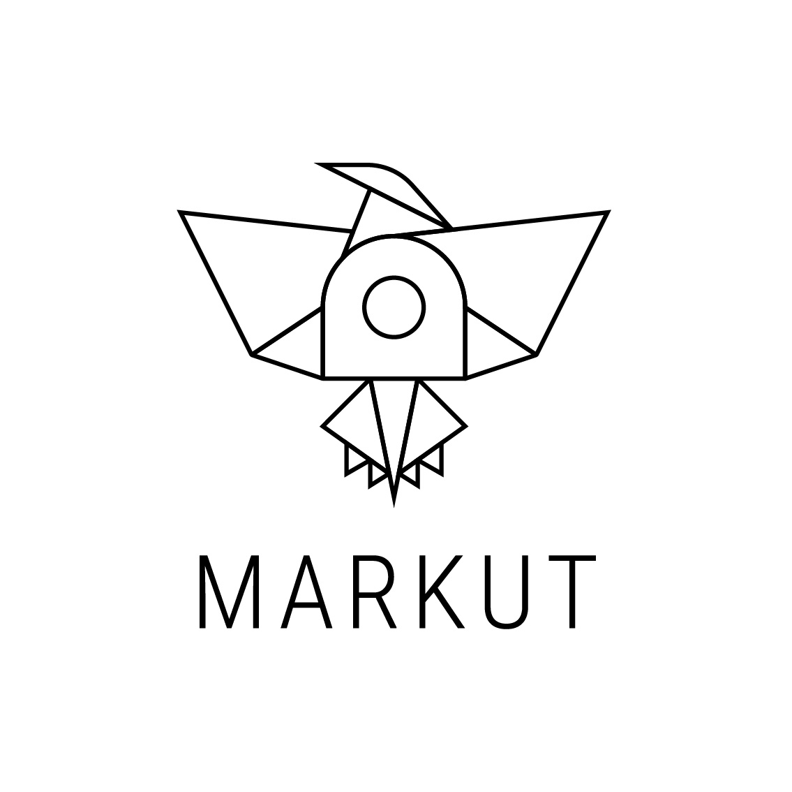 Markut Siyah Çizgisel Logosu, JPG Formatında