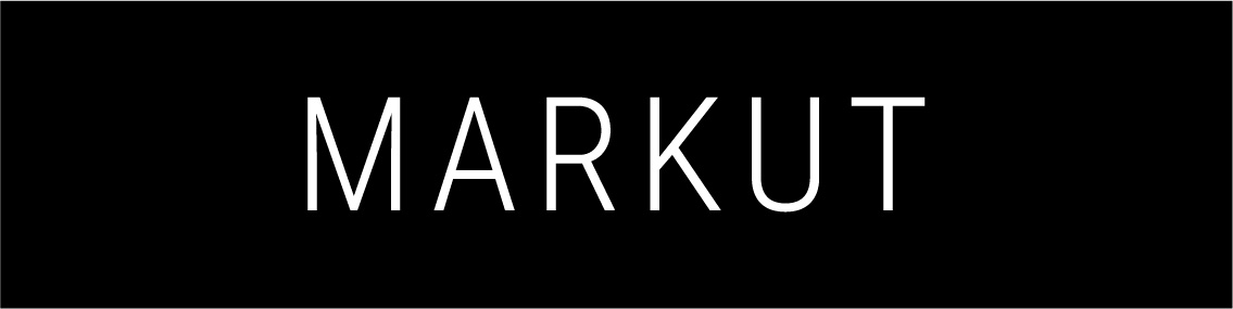 Markut Logotype Beyaz Logosu, Markut yazısı, Roboto Condensed, JPG Formatında