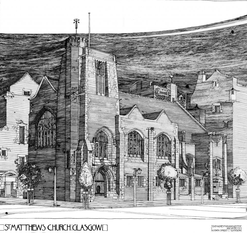 Glasgow&#39;daki Queen&#39;s Cross Kilisesi, 1897&#39;de Mackintosh tarafından tasarlandı. Kilise şu anda Charles Rennie Mackintosh Society&#39;nin merkezi.