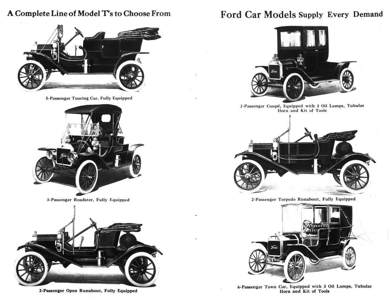 Ford Model T gövde tipleri