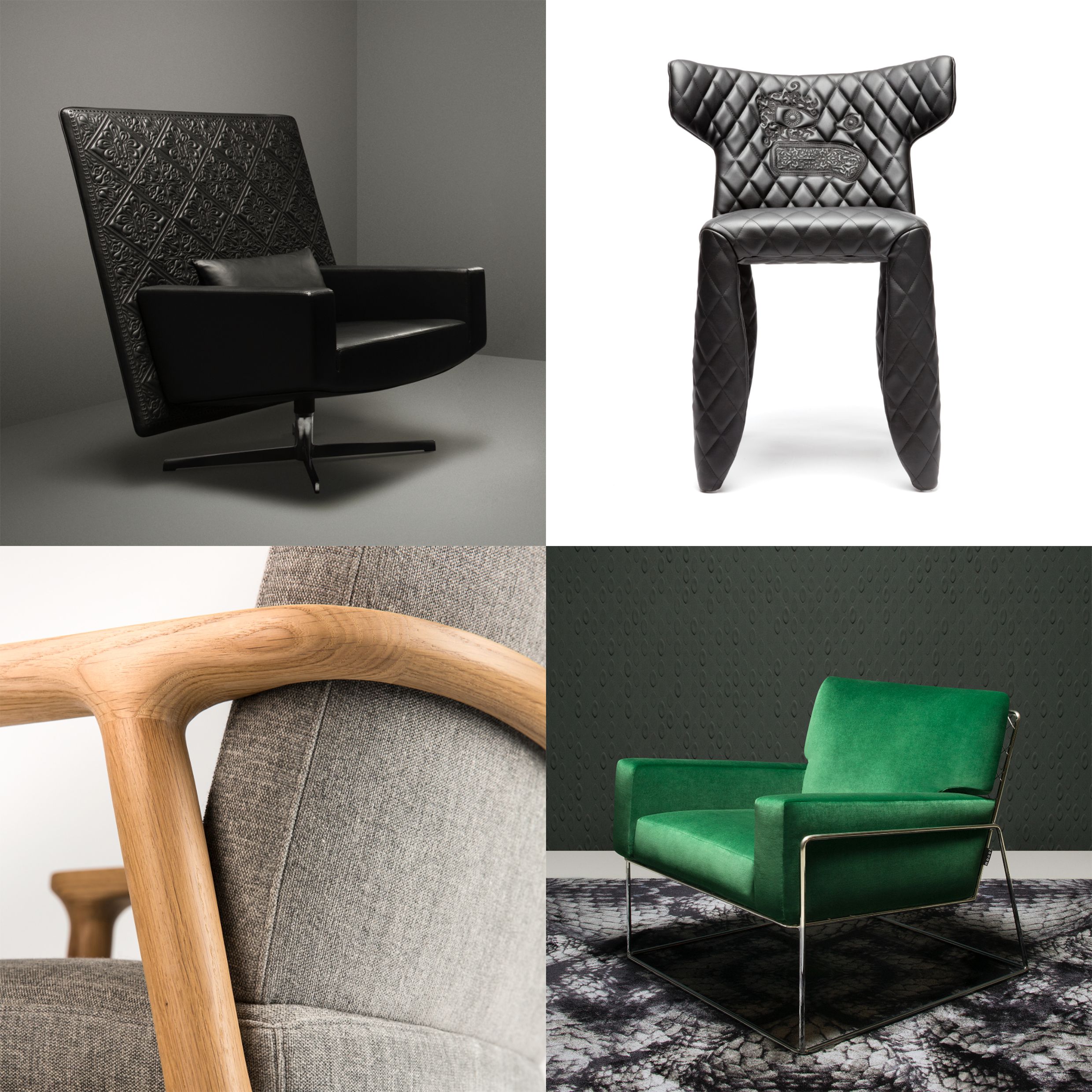 Marcel Wanders Studio'nun Moooi için tasarladığı oturma elemanları.