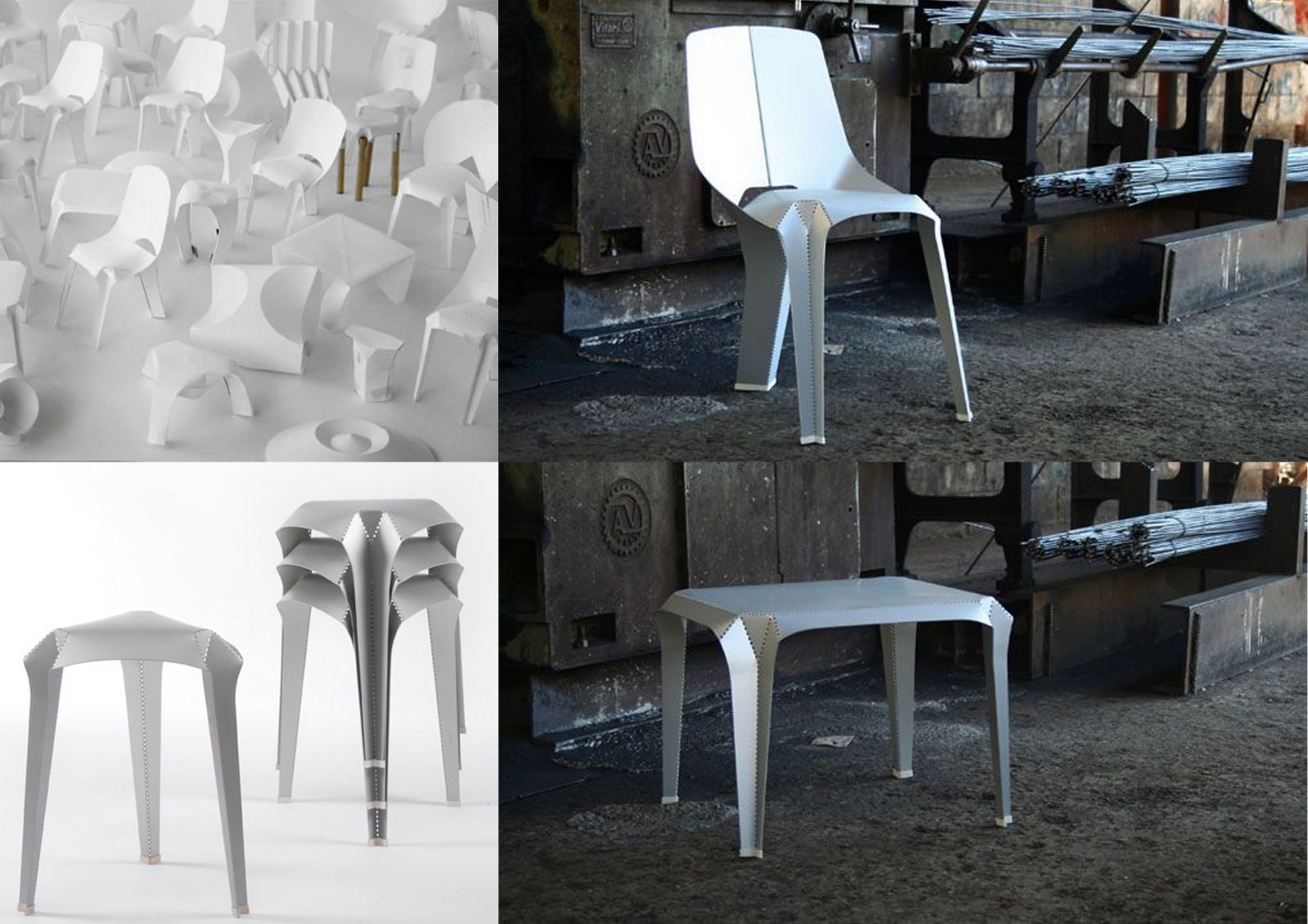 Metal Levha Sandalye - Tasarımcı, Ran Amitai - Nature of Material Sandalyesi